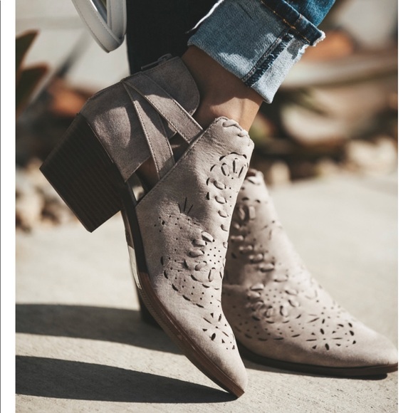 Taupe western inspired cutout bootie NIB. - Picture 2 of 8